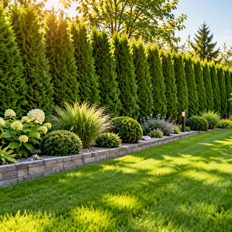Gartengestaltung mit Rasen und Bepflanzung